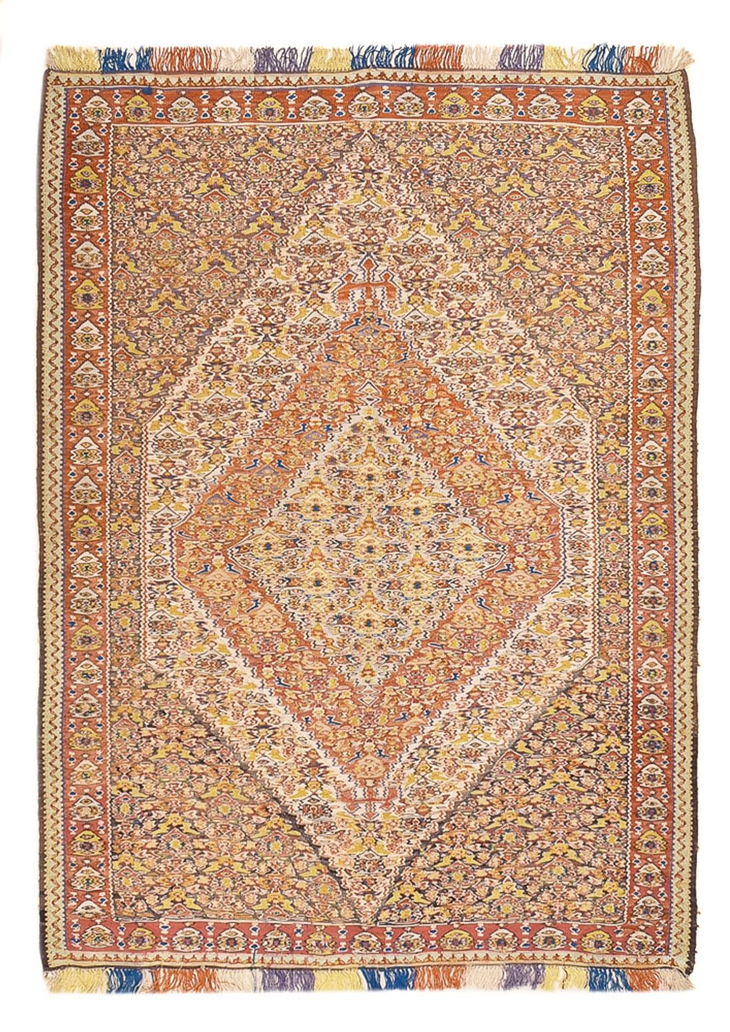 Kelim-tæppe - orientalsk - 200 x 140 cm - karamel