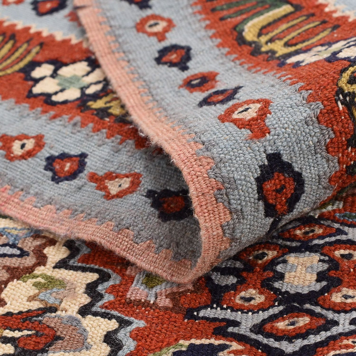 Løber Kelim-tæppe - orientalsk - 393 x 87 cm - beige