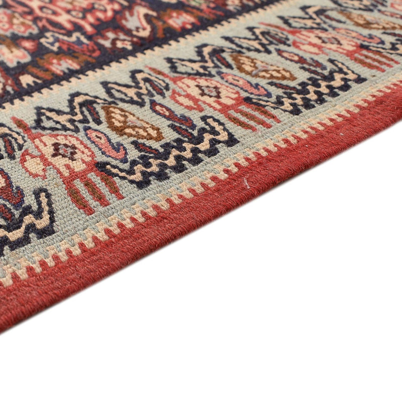 Løber Kelim-tæppe - orientalsk - 395 x 85 cm - mørk beige