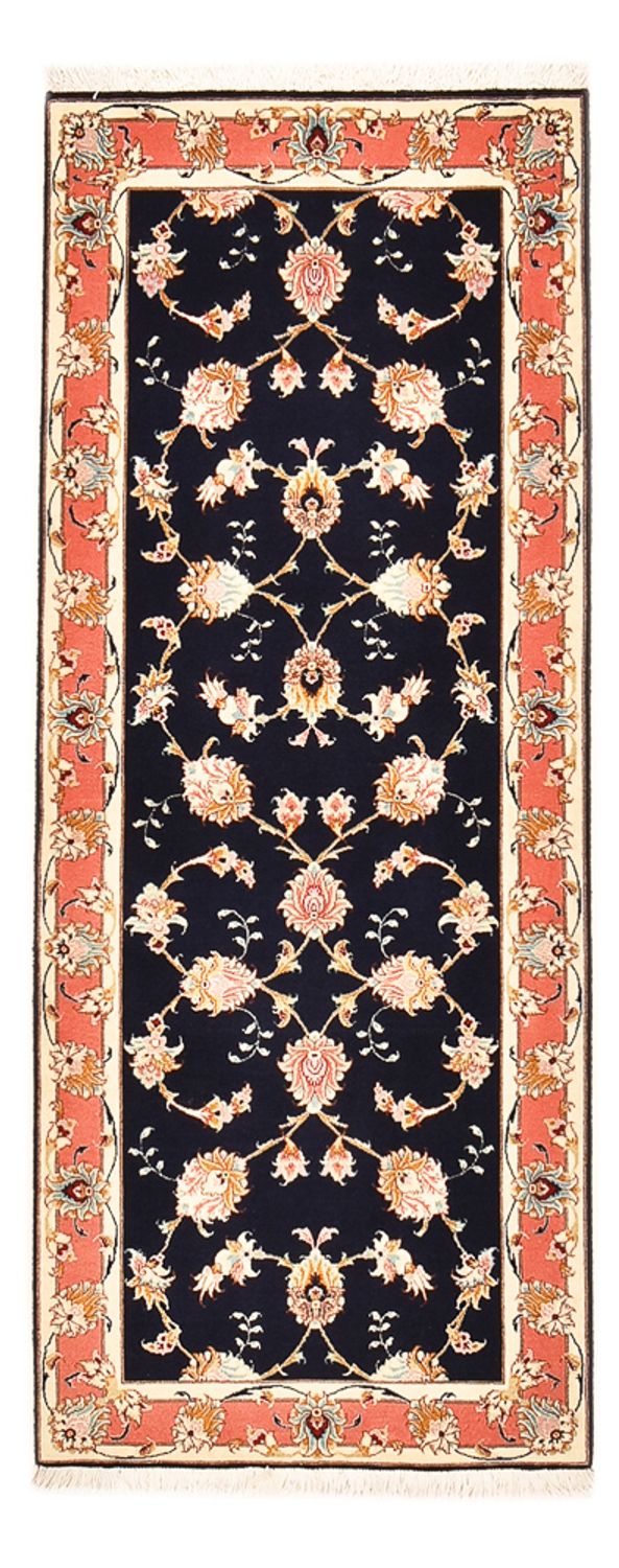 Løber Persisk tæppe - Tabriz - Royal - 189 x 74 cm - mørkeblå