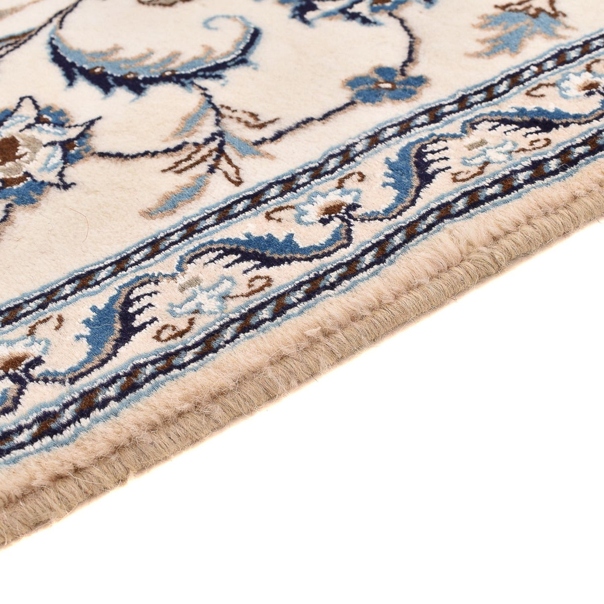 Løber Persisk tæppe - Nain - Royal - 194 x 61 cm - creme