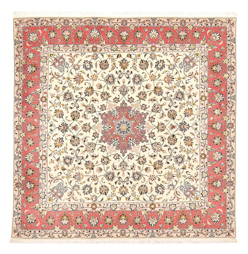 Persisk tæppe - Tabriz - Royal firkantet  - 202 x 201 cm - beige