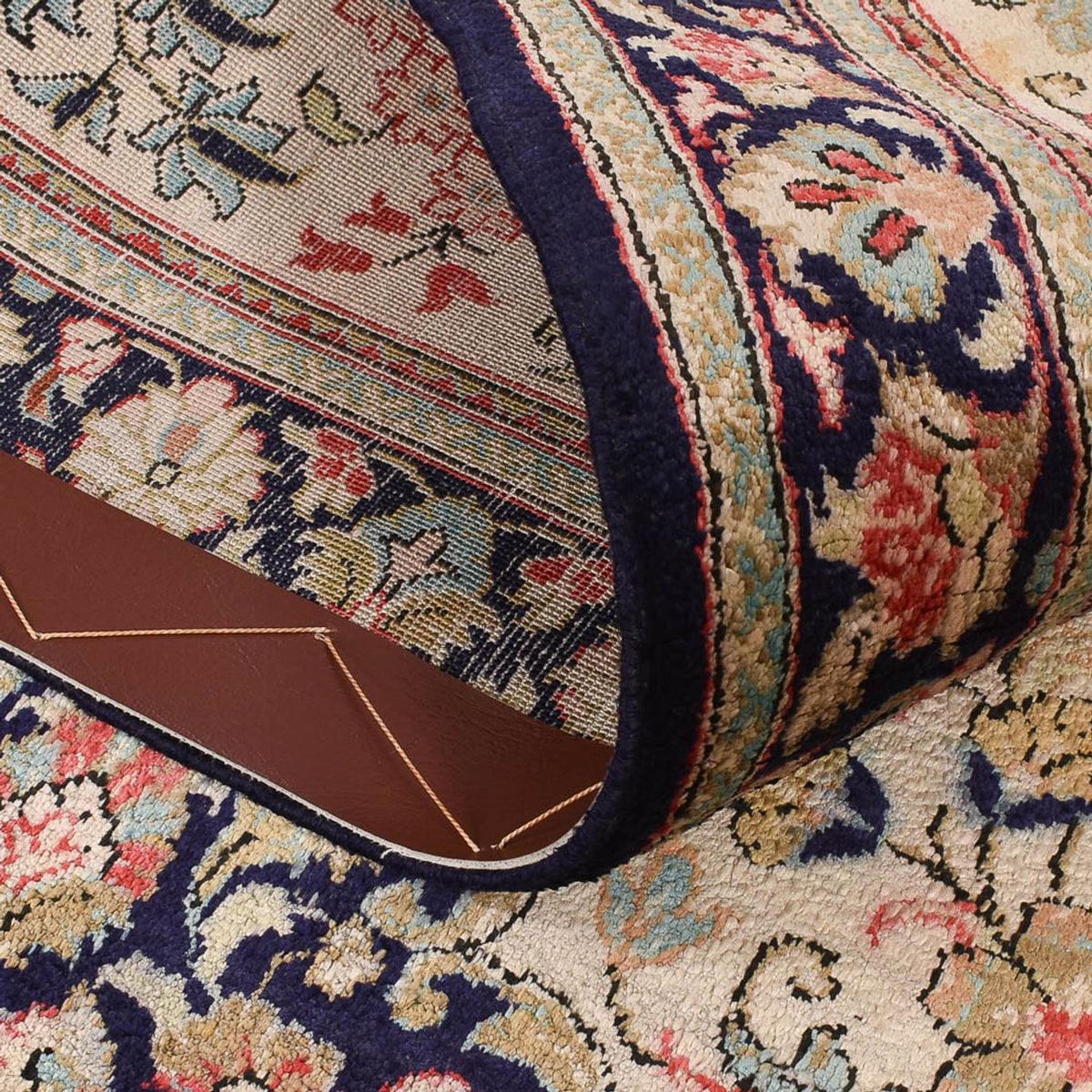 Løber Silketæppe - Ghom Silk - Premium - 222 x 69 cm - creme