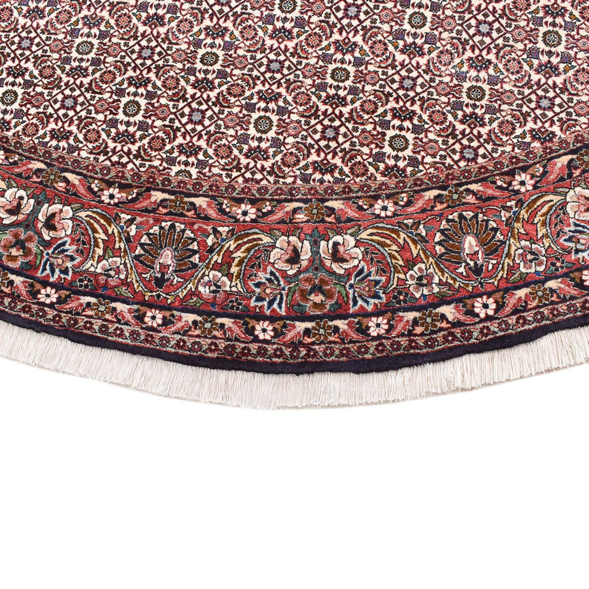 Persisk tæppe - Bijar rundt  - 250 x 250 cm - lysegrå