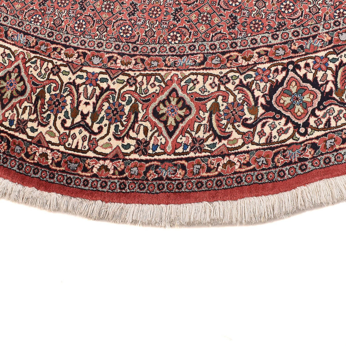 Persisk tæppe - Bijar rundt  - 300 x 300 cm - bordeaux rød