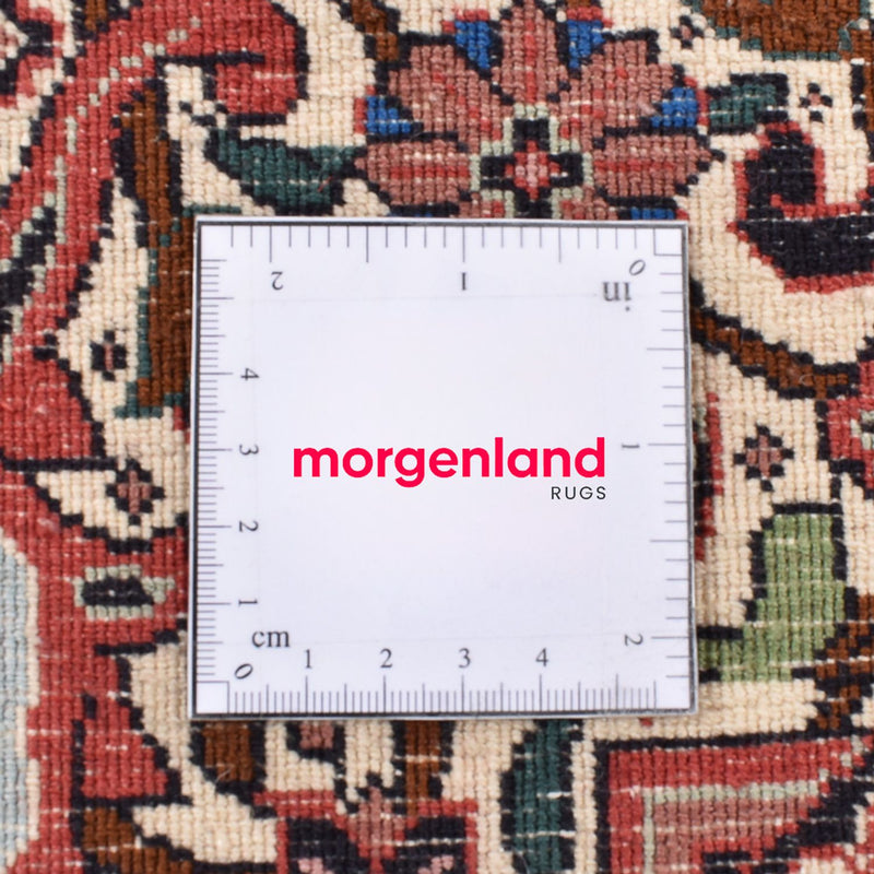 Persisk tæppe - Bijar rundt  - 300 x 300 cm - bordeaux rød