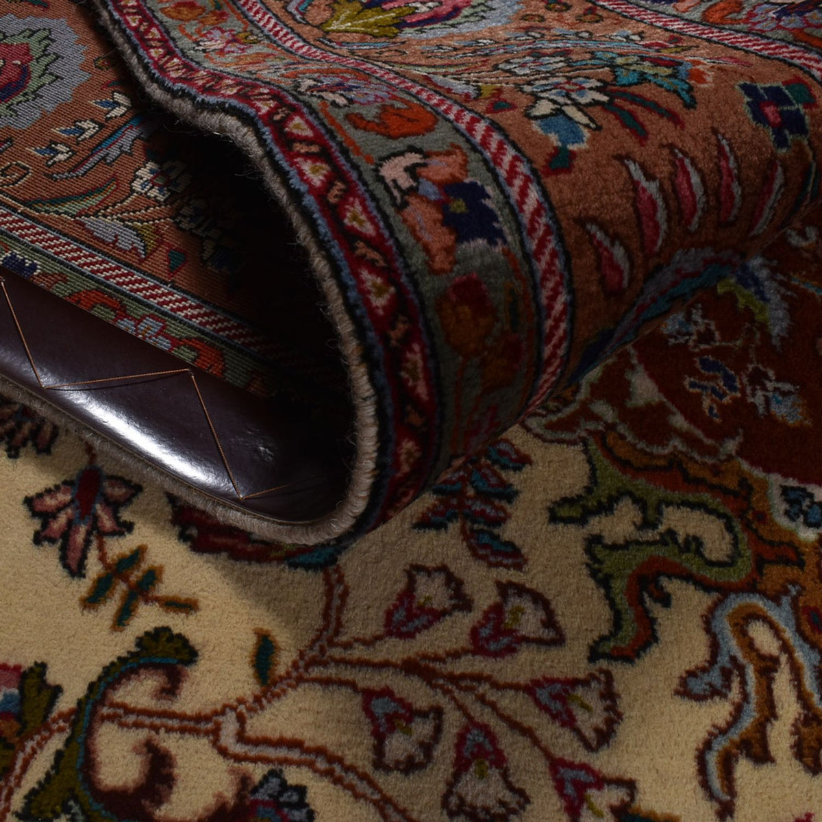 Persisk tæppe - Tabriz - Royal - 312 x 206 cm - mørk beige