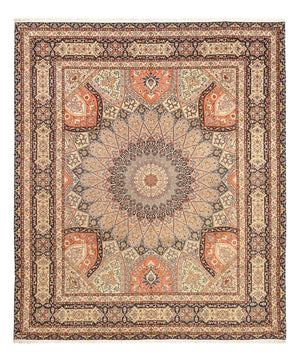 Persisk tæppe - Tabriz - Royal - 300 x 251 cm - lys beige