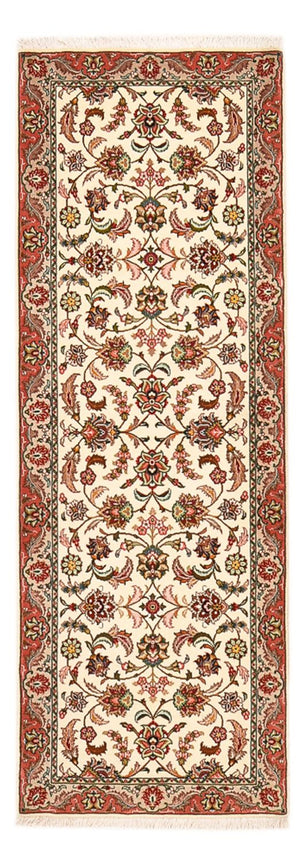 Løber Persisk tæppe - Tabriz - Royal - 202 x 71 cm - creme