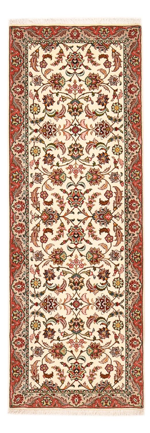 Løber Persisk tæppe - Tabriz - Royal - 202 x 71 cm - creme