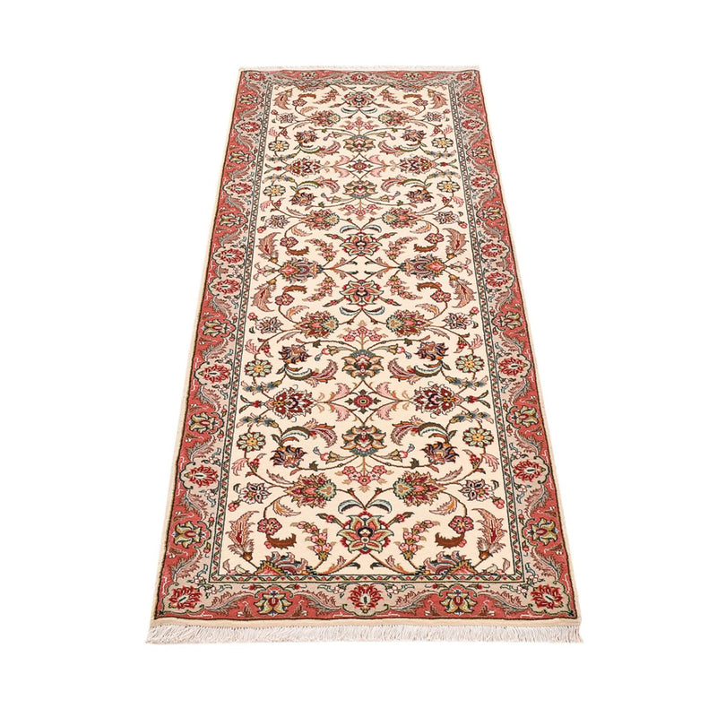 Løber Persisk tæppe - Tabriz - Royal - 202 x 71 cm - creme