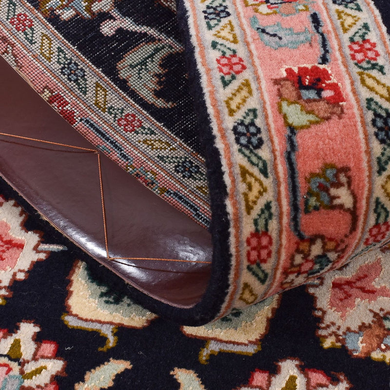 Løber Persisk tæppe - Tabriz - Premium - 290 x 69 cm - mørkeblå