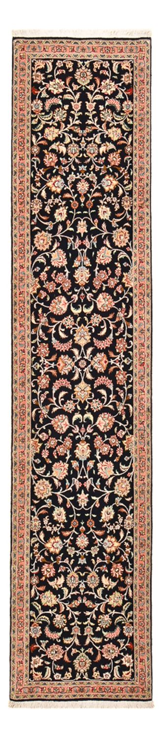 Løber Persisk tæppe - Tabriz - Premium - 300 x 66 cm - mørkeblå