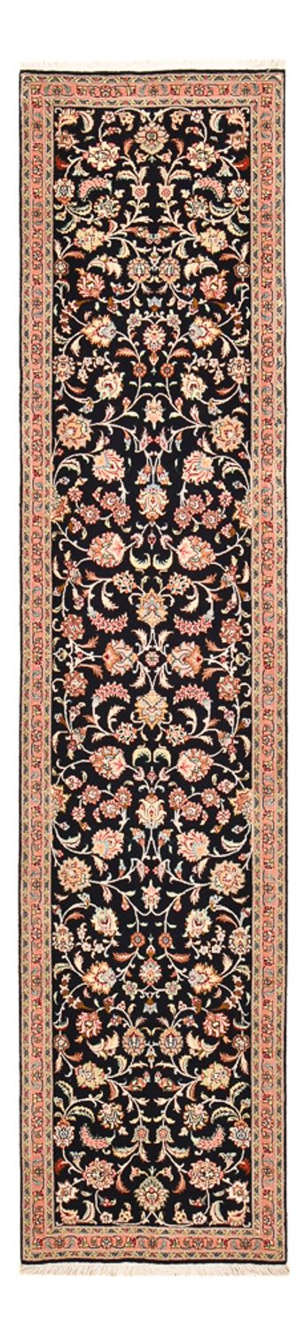 Løber Persisk tæppe - Tabriz - Premium - 300 x 67 cm - mørkeblå
