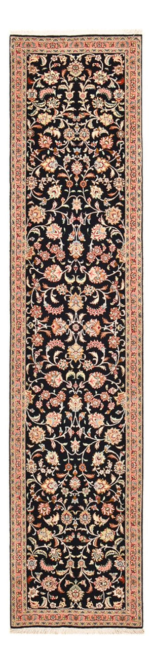 Løber Persisk tæppe - Tabriz - Premium - 300 x 67 cm - mørkeblå