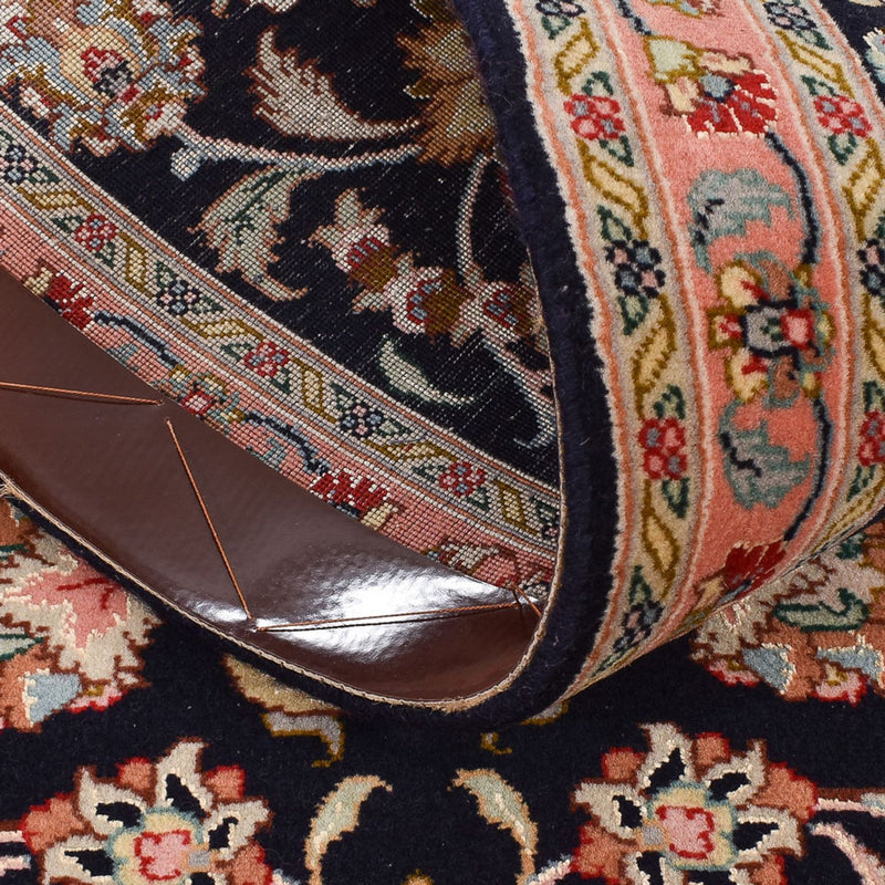 Løber Persisk tæppe - Tabriz - Premium - 300 x 67 cm - mørkeblå