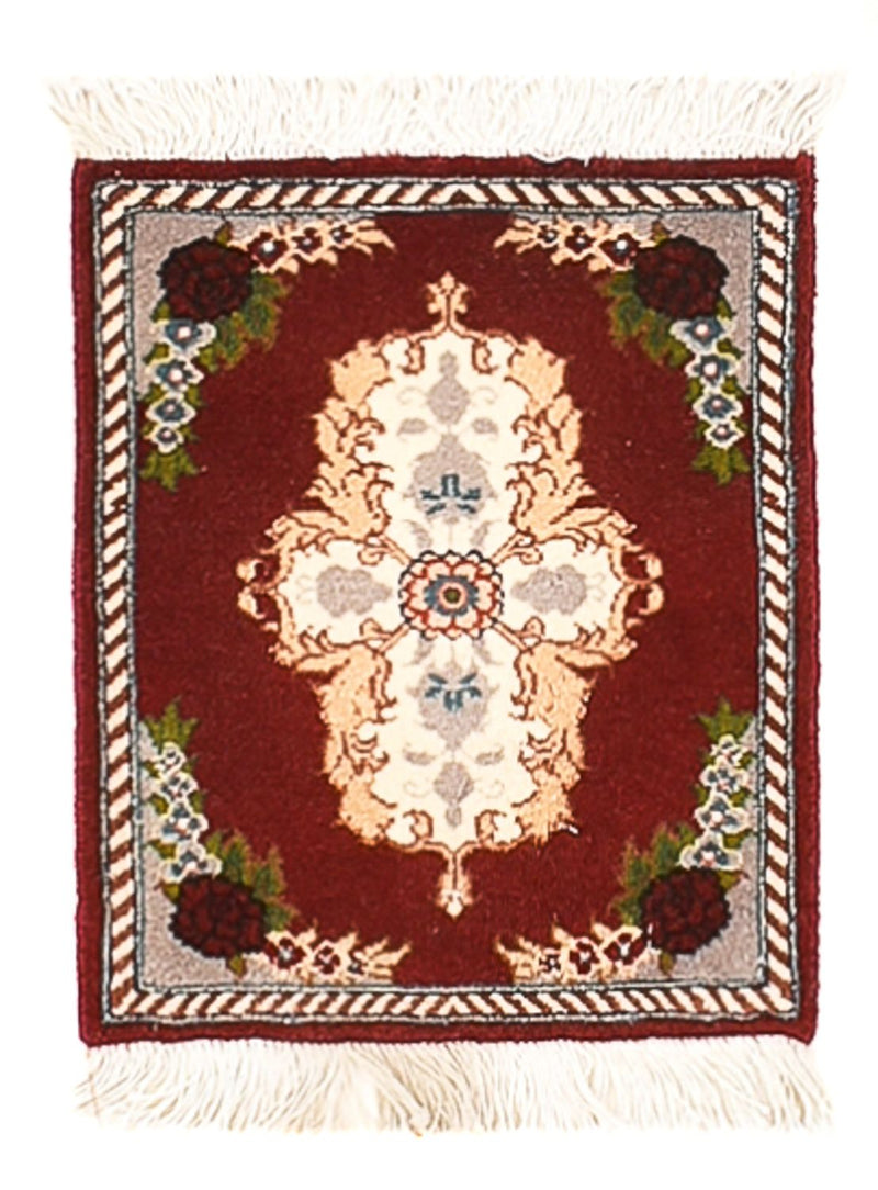 Persisk tæppe - Tabriz - Premium - 40 x 30 cm - mørkerød