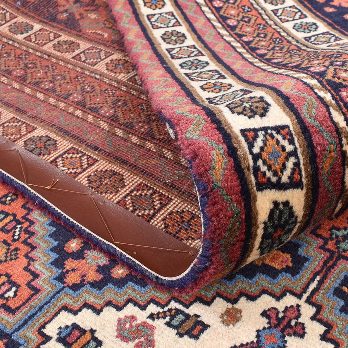 Persisk tæppe - Nomadisk - 245 x 178 cm - lysrød