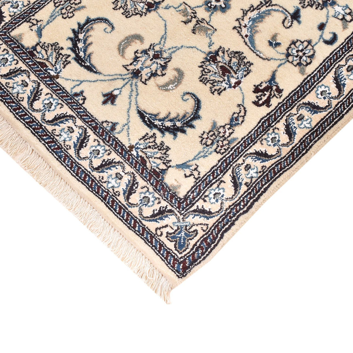 Løber Persisk tæppe - Nain - Royal - 202 x 63 cm - creme