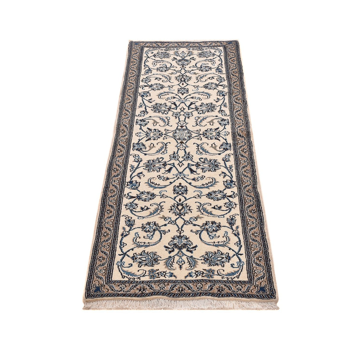 Løber Persisk tæppe - Nain - Royal - 190 x 60 cm - creme