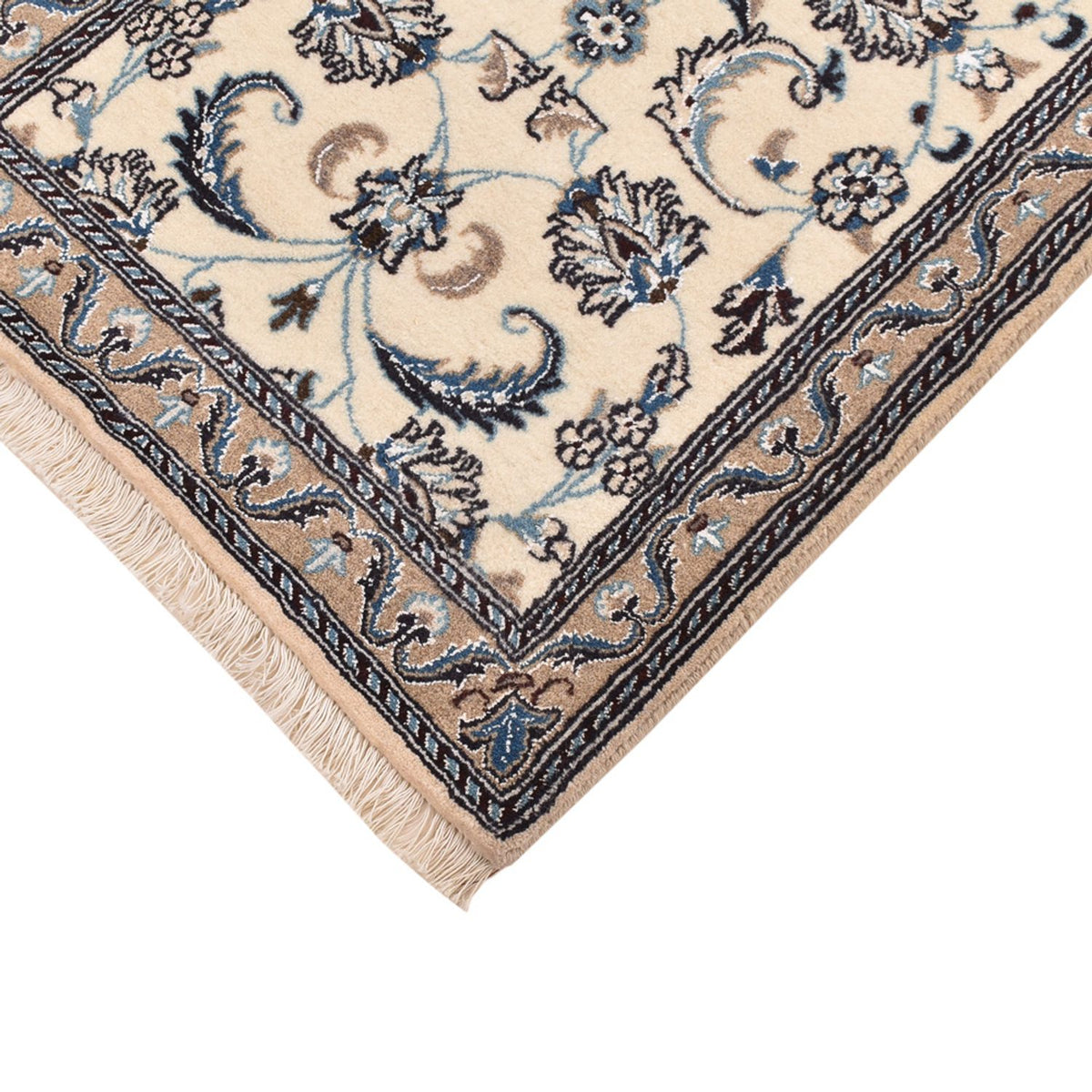 Løber Persisk tæppe - Nain - Royal - 202 x 63 cm - creme
