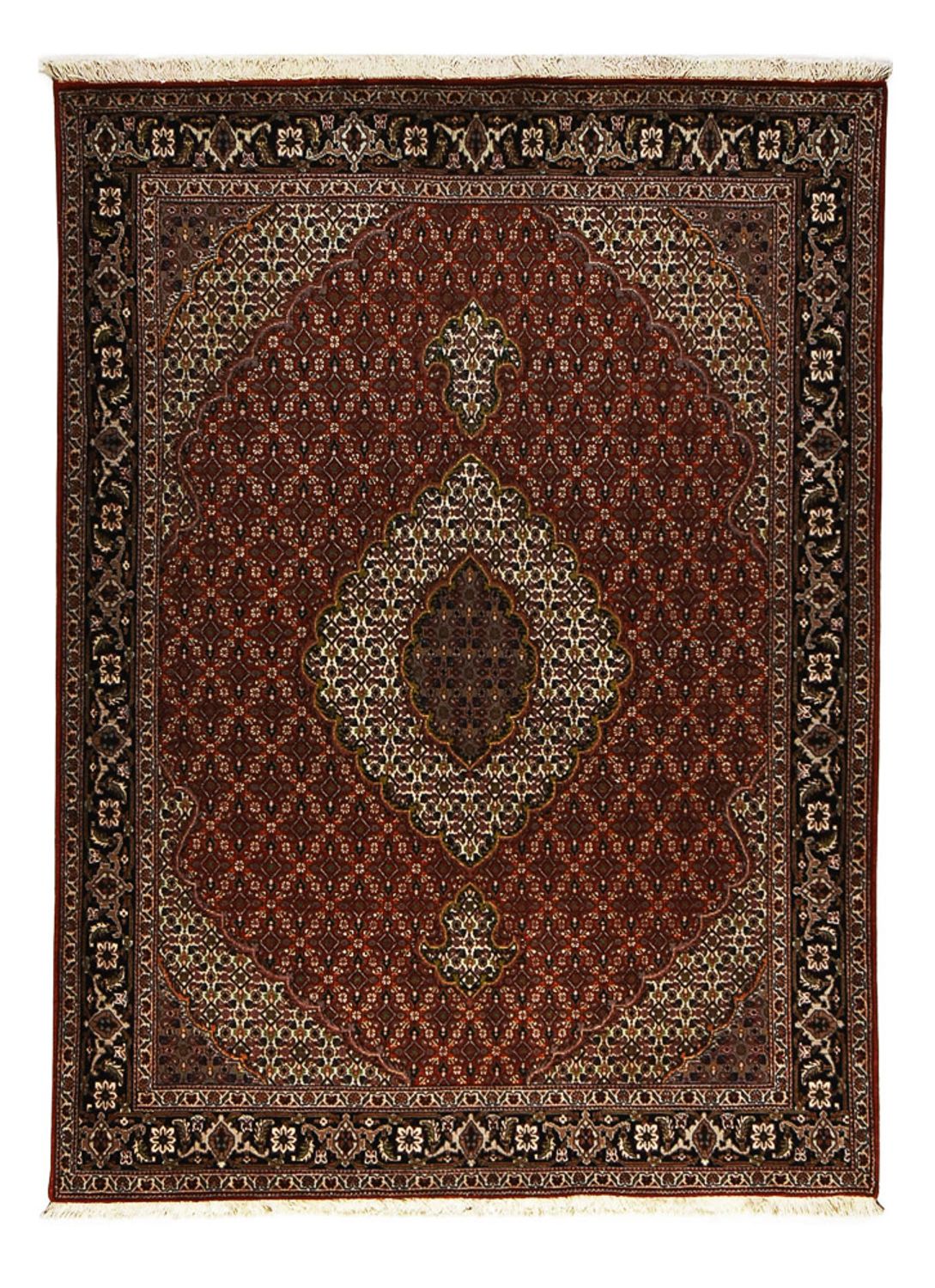 Persisk tæppe - Tabriz - Royal - 204 x 150 cm - mørkerød