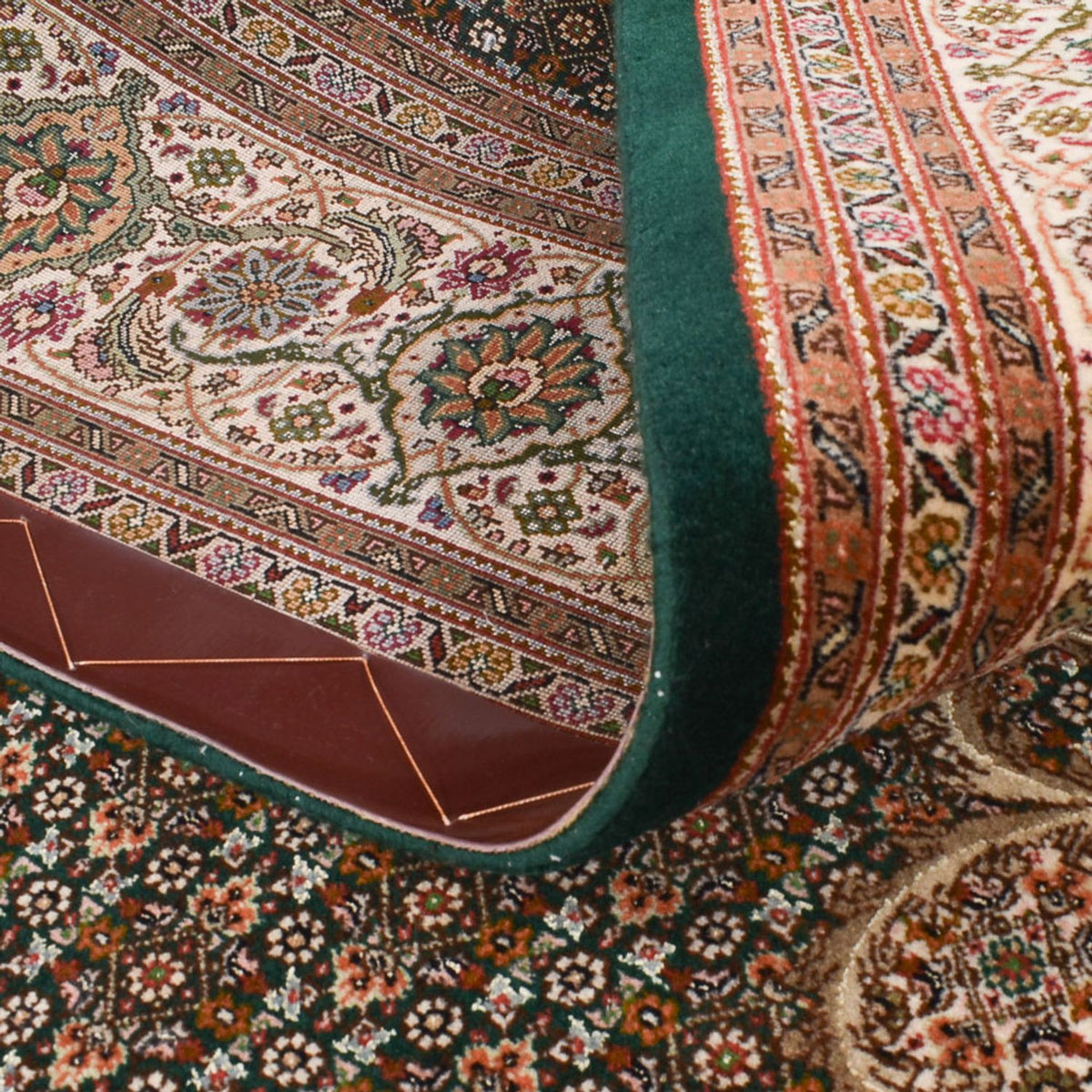 Løber Persisk tæppe - Tabriz - Royal - 404 x 200 cm - sand