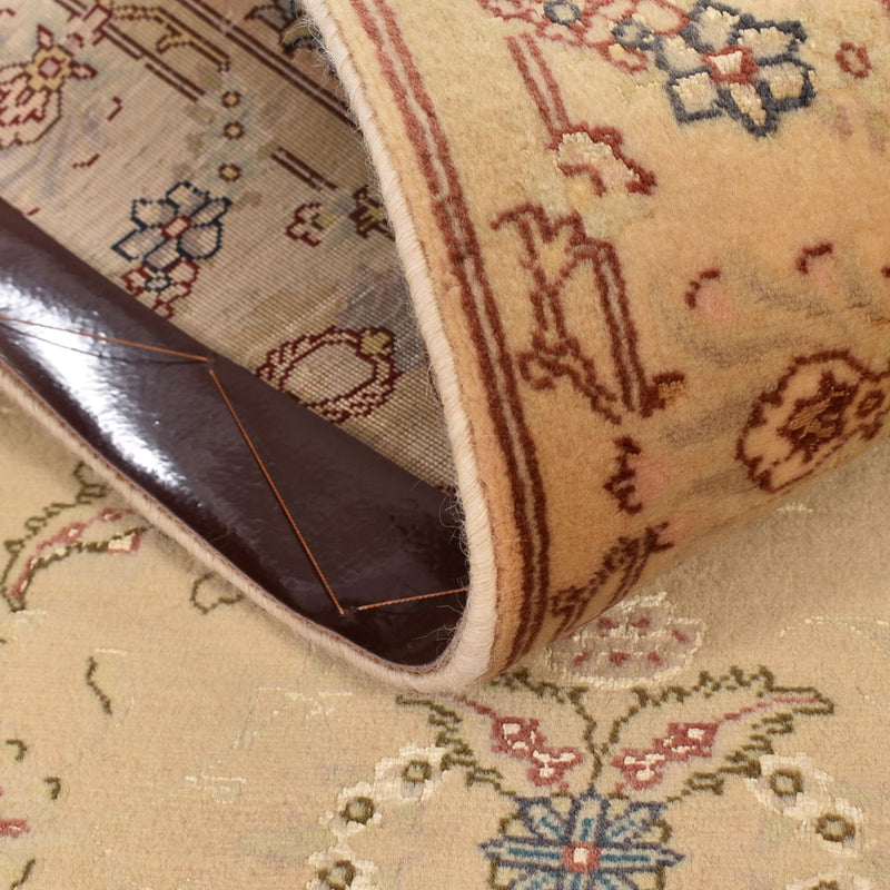 Løber Persisk tæppe - Tabriz - Royal - 376 x 80 cm - guld