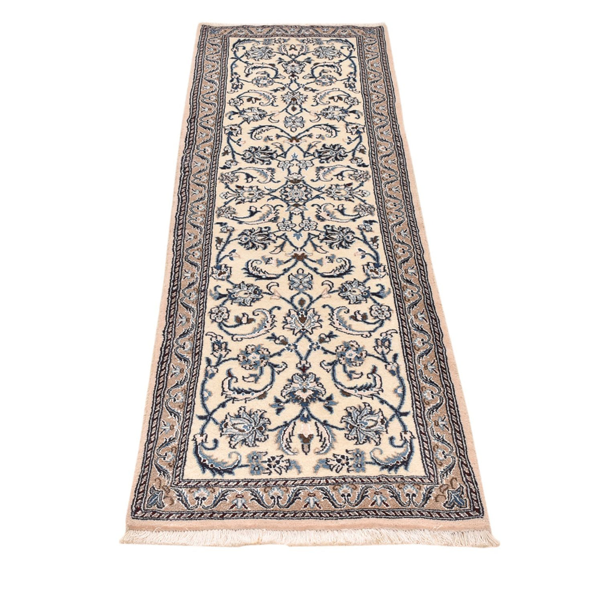 Løber Persisk tæppe - Nain - Royal - 195 x 60 cm - creme