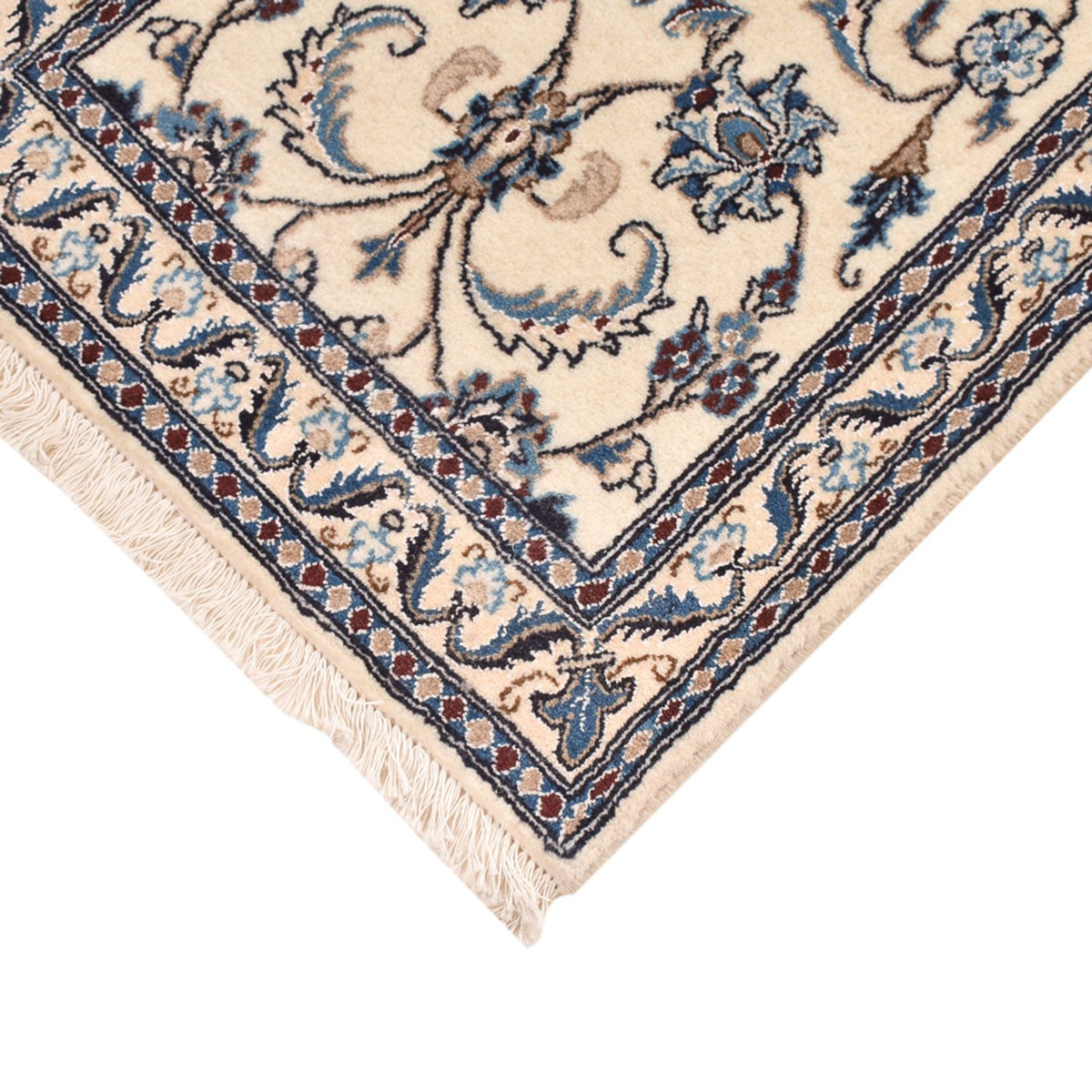 Løber Persisk tæppe - Nain - Royal - 204 x 58 cm - creme