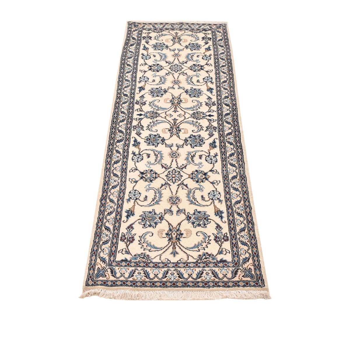 Løber Persisk tæppe - Nain - Royal - 204 x 58 cm - creme