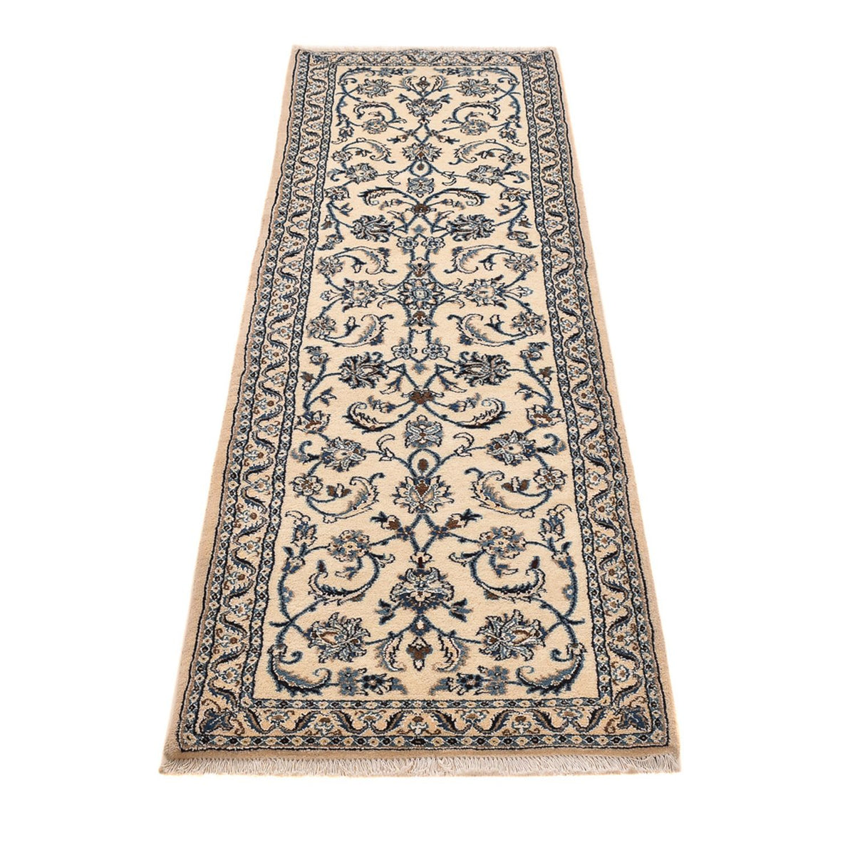 Løber Persisk tæppe - Nain - Royal - 209 x 64 cm - creme