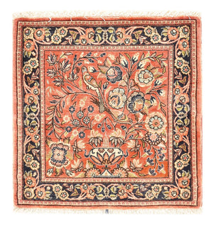 Persisk tæppe - Royal - 59 x 58 cm - lysrød
