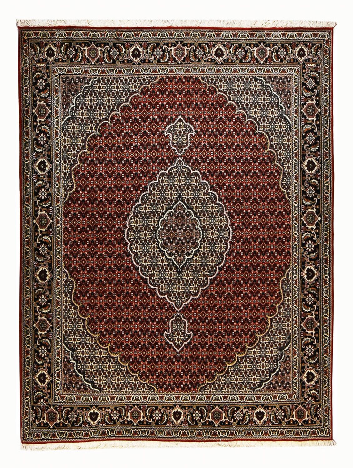 Persisk tæppe - Tabriz - Royal - 202 x 154 cm - mørkerød