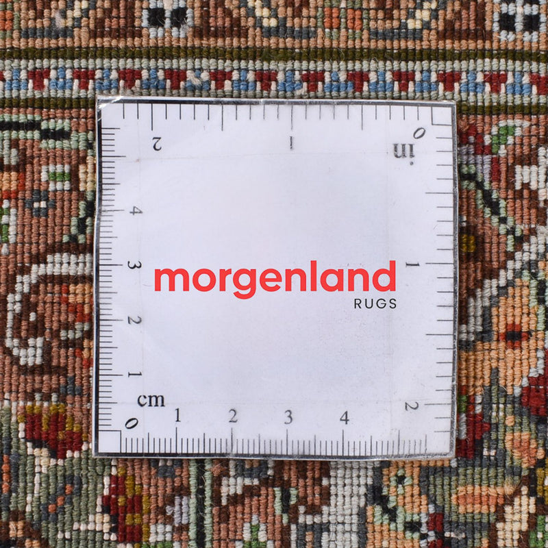 Løber Persisk tæppe - Tabriz - Royal - 407 x 201 cm - lys brun