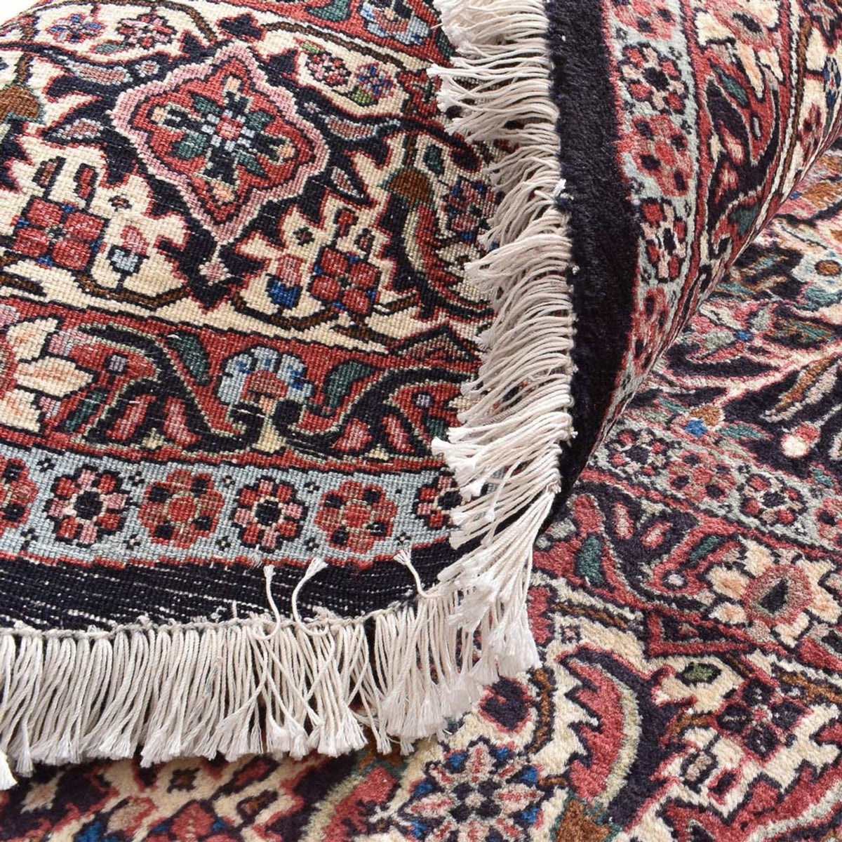 Persisk tæppe - Bijar rundt  - 250 x 250 cm - lysrød