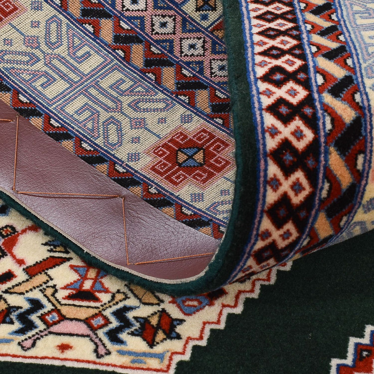 Løber Persisk tæppe - Tabriz - Premium - 370 x 75 cm - mørkeblå