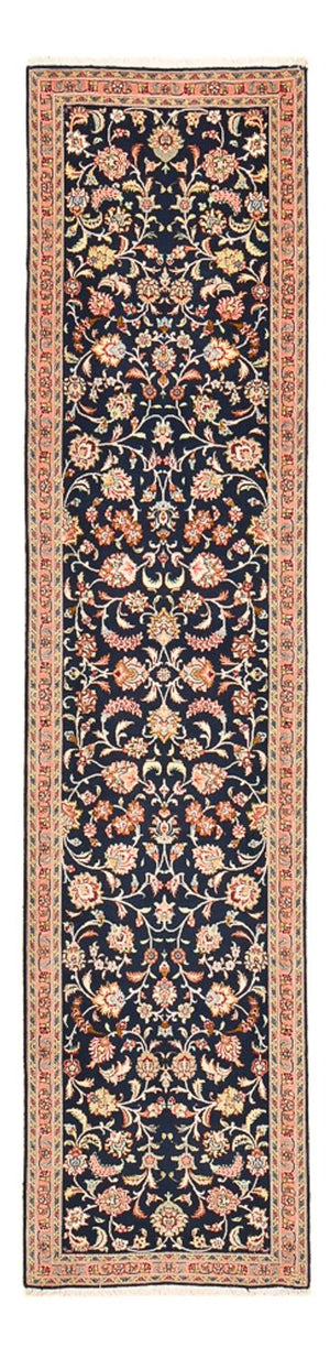 Løber Persisk tæppe - Tabriz - Premium - 300 x 68 cm - mørkeblå
