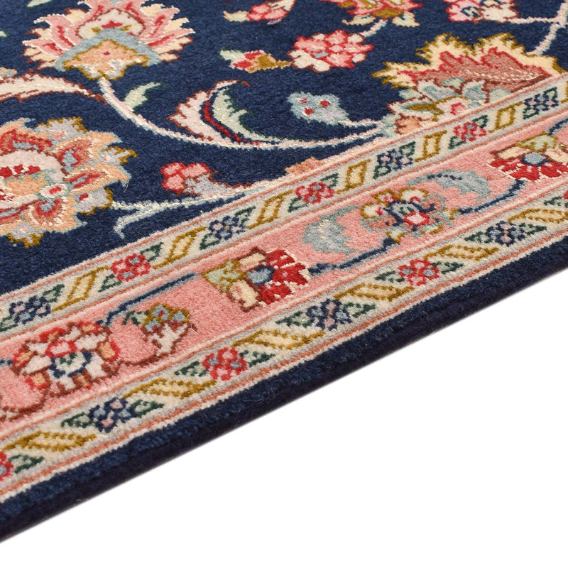 Løber Persisk tæppe - Tabriz - Premium - 300 x 68 cm - mørkeblå