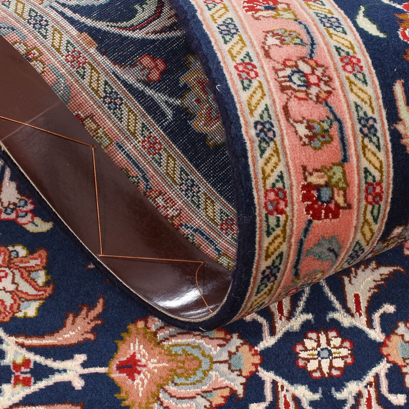 Løber Persisk tæppe - Tabriz - Premium - 300 x 68 cm - mørkeblå