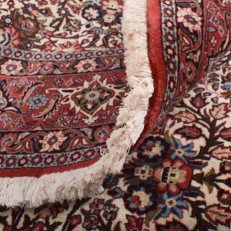 Persisk tæppe - Bijar rundt  - 250 x 250 cm - lysrød