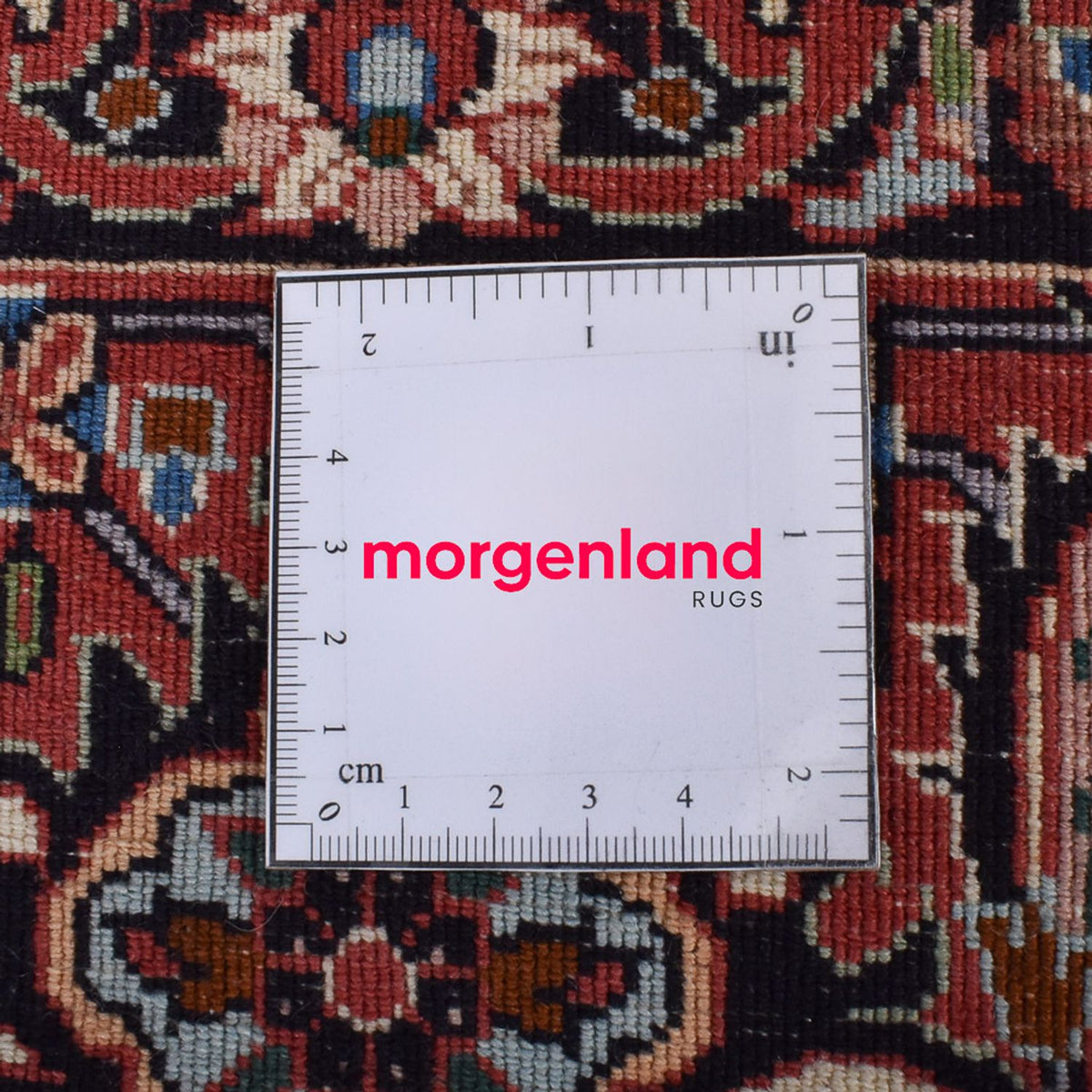 Persisk tæppe - Bijar rundt  - 250 x 250 cm - lysrød