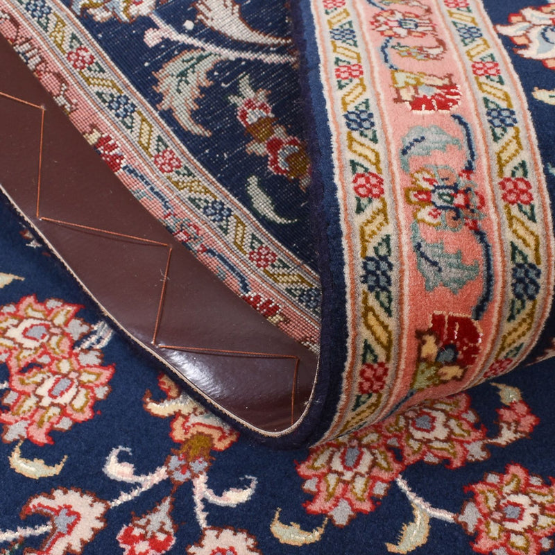 Løber Persisk tæppe - Tabriz - Premium - 293 x 65 cm - mørkeblå