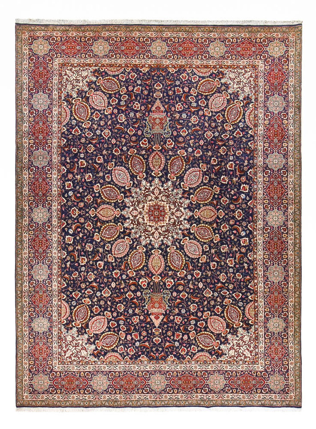 Persisk tæppe - Tabriz - Royal - 400 x 297 cm - mørkeblå