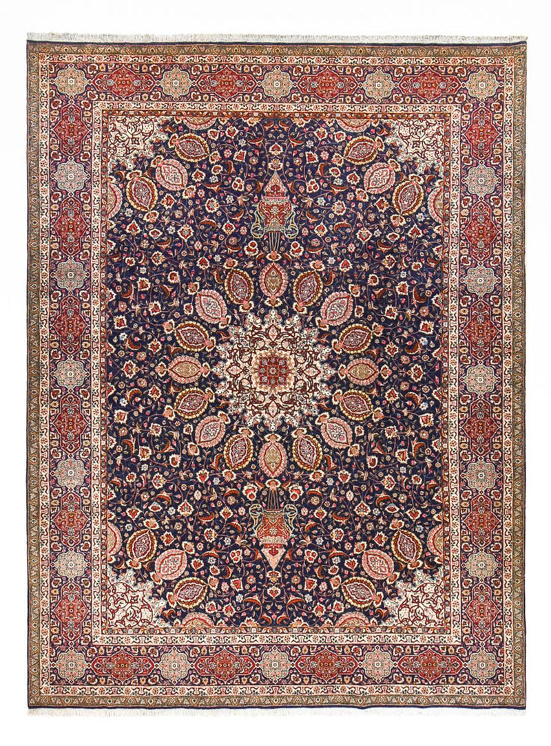 Persisk tæppe - Tabriz - Royal - 400 x 297 cm - mørkeblå