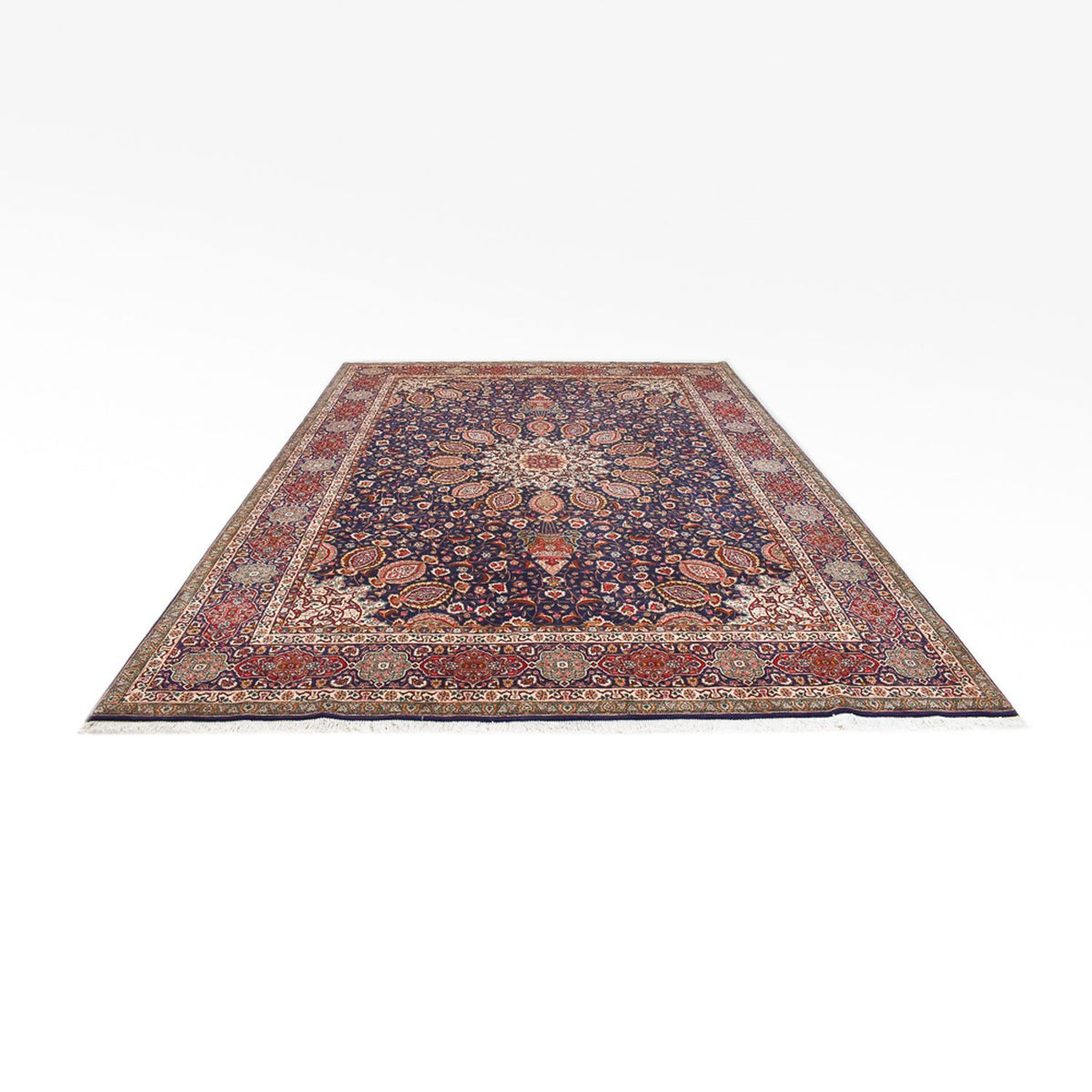 Persisk tæppe - Tabriz - Royal - 400 x 297 cm - mørkeblå
