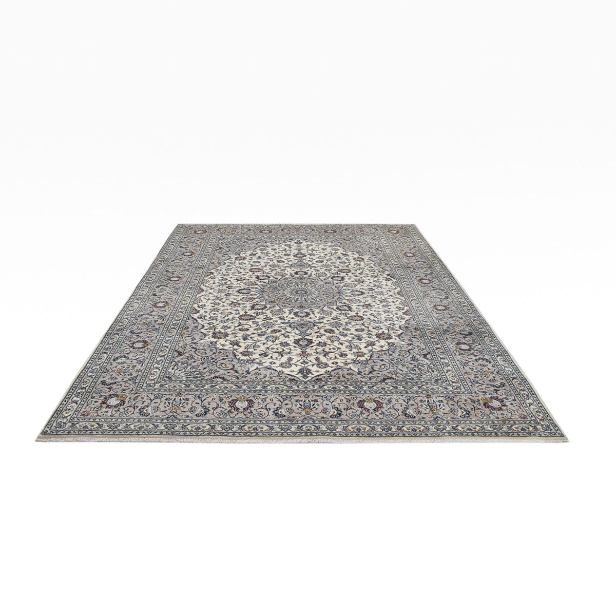 Persisk tæppe - Keshan - Royal - 340 x 252 cm - grå