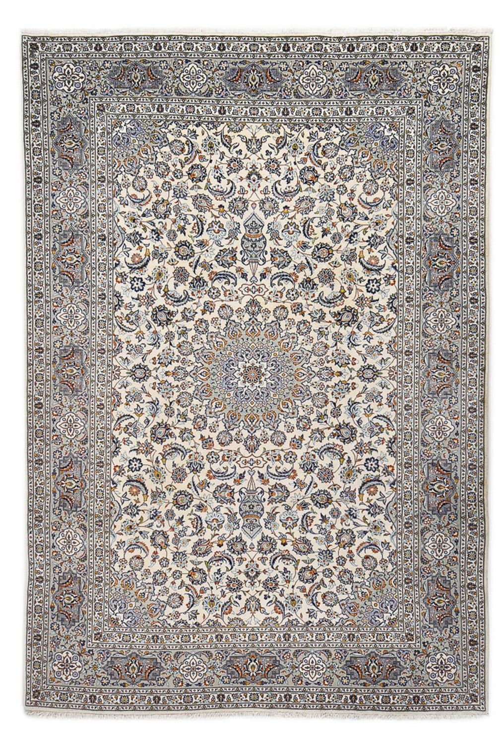 Persisk tæppe - Keshan - Royal - 340 x 233 cm - grå
