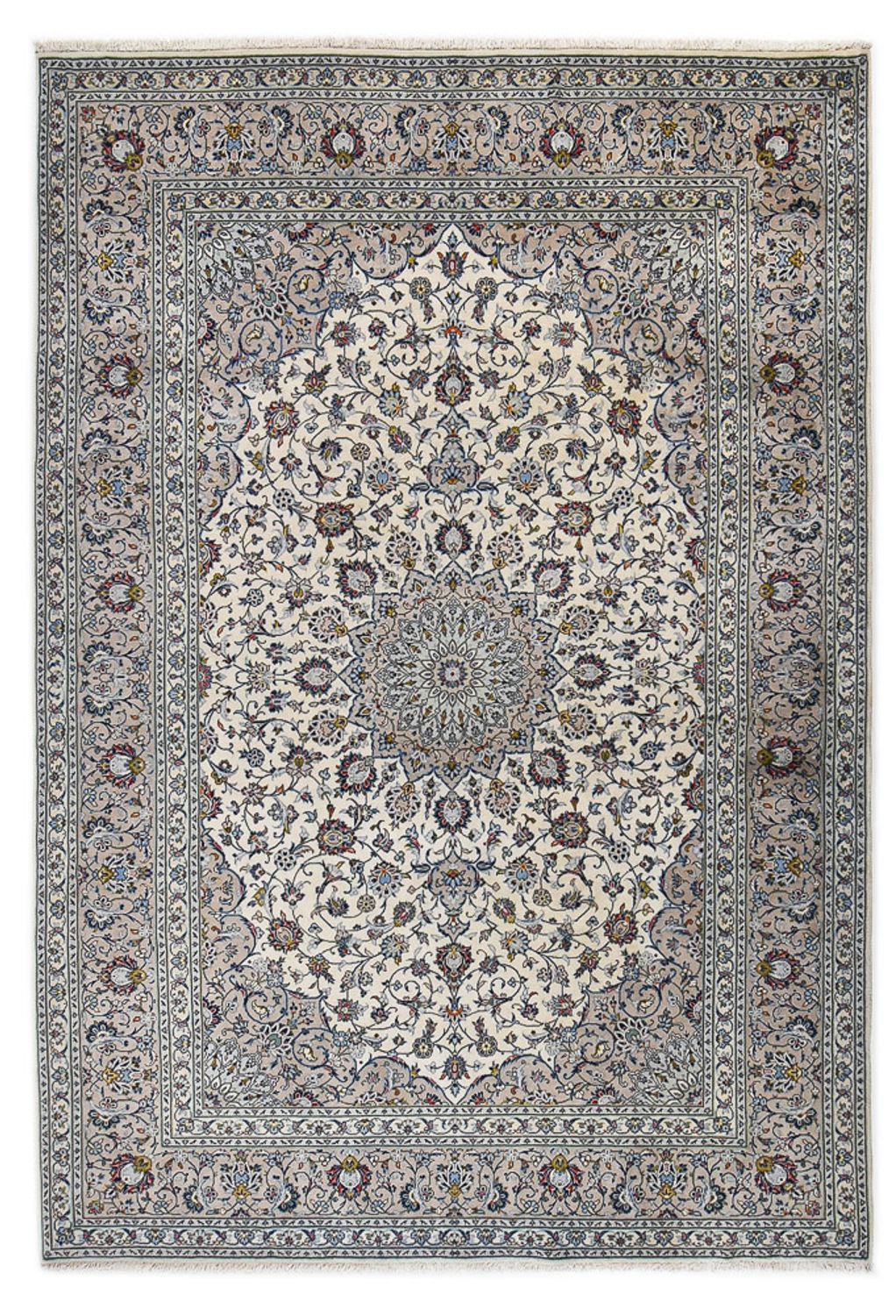 Persisk tæppe - Keshan - Royal - 355 x 250 cm - grå