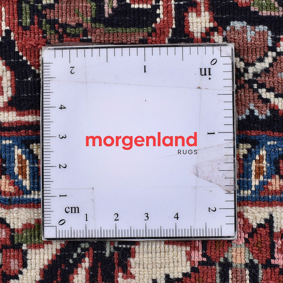 Persisk tæppe - Bijar - 397 x 307 cm - lysrød